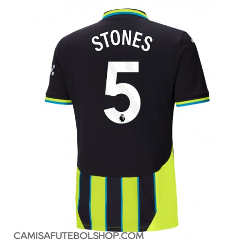 Camisa de time de futebol Manchester City John Stones #5 Replicas 2º Equipamento 2024-25 Manga Curta